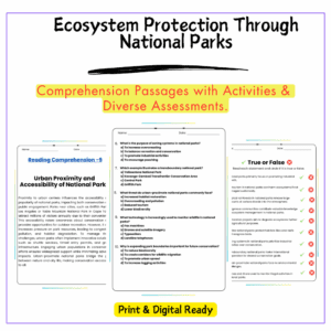 National Parks Conservation Worksheet