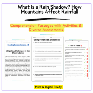 Rain Shadow Worksheet
