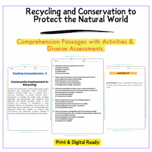 Recycling & Conservation Worksheet