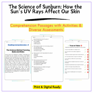 Science of Sunburn Worksheet