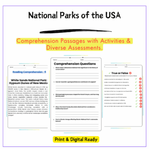 National Parks Worksheet
