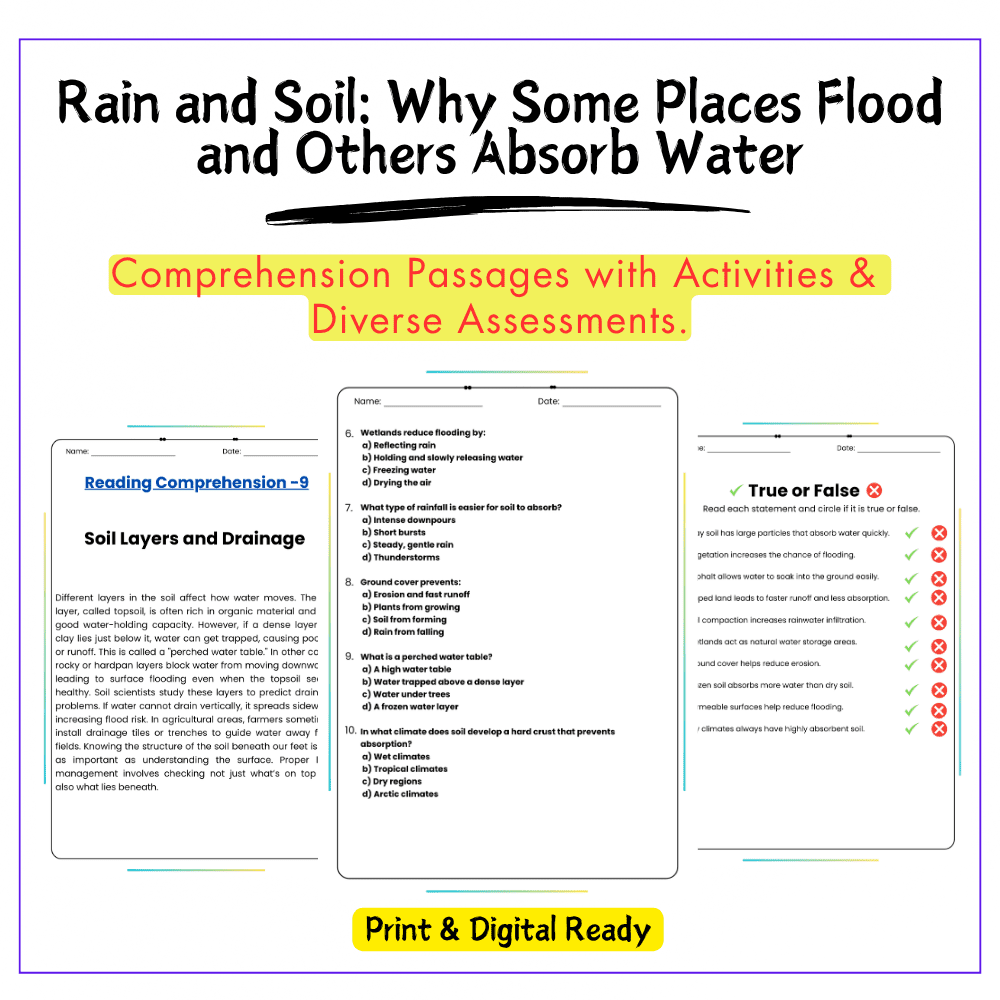 Rain & Soil Worksheet