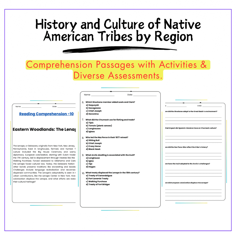 Native American Tribes Worksheet