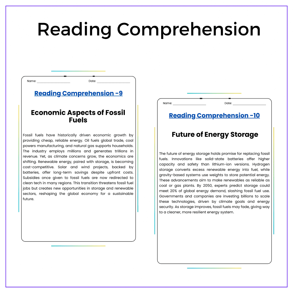Fossil Fuels and Energy Storage