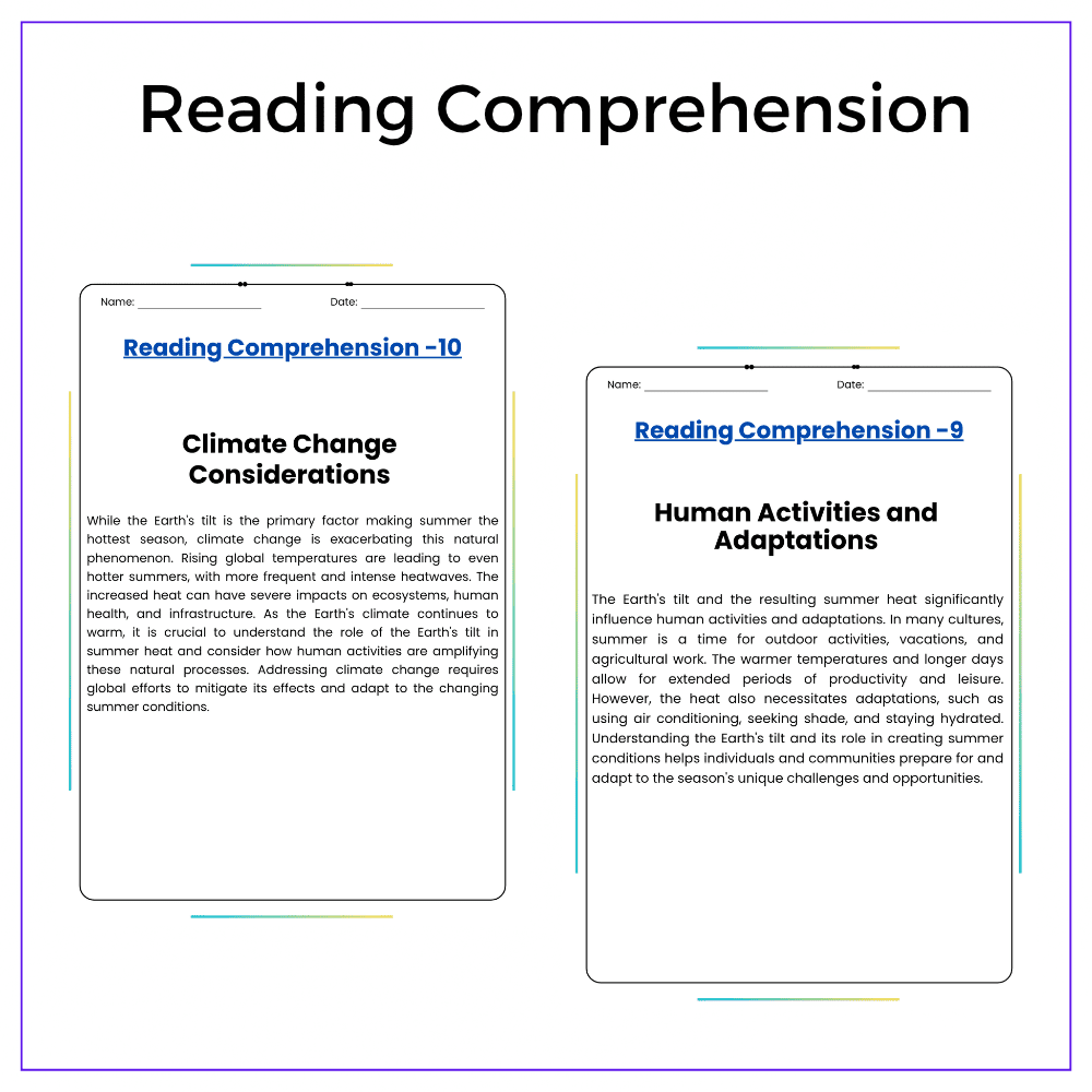 Why Summer is Hottest Worksheet - Image 2