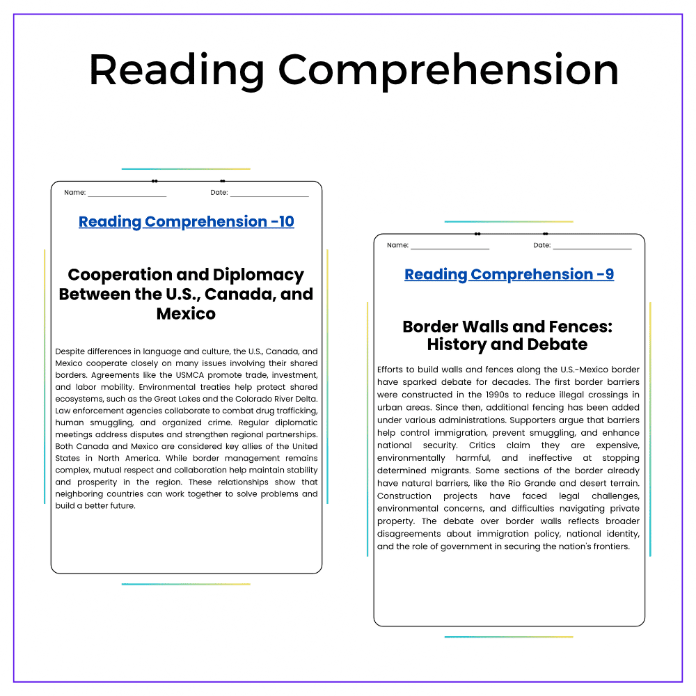 U.S. Borders Worksheet - Image 2