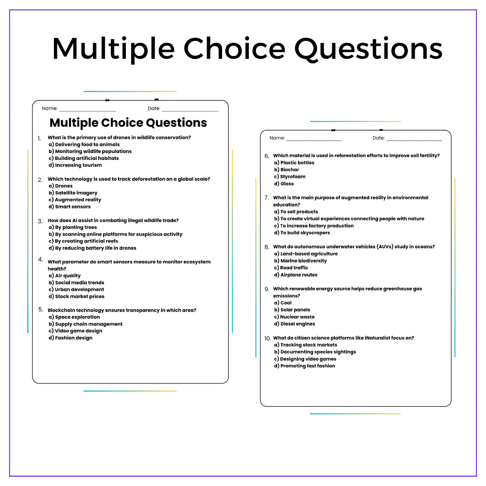 Ecosystem Protection Tech Worksheet - Image 3