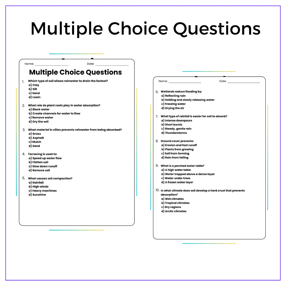 Rain & Soil Worksheet - Image 3