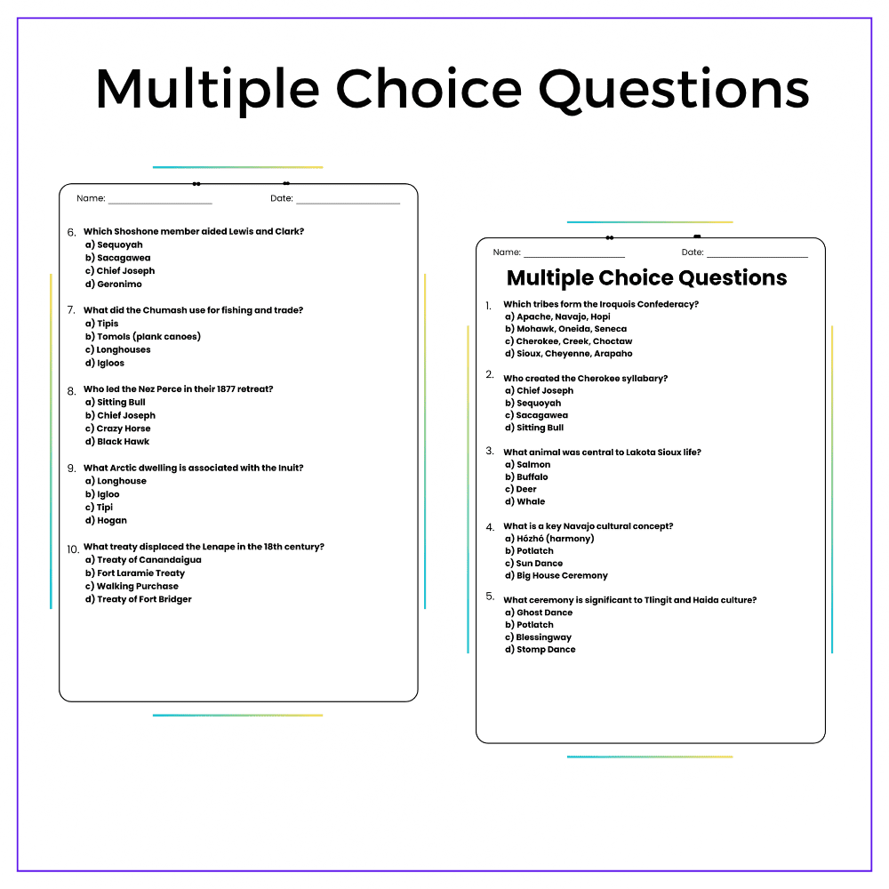Native American Tribes Worksheet - Image 3
