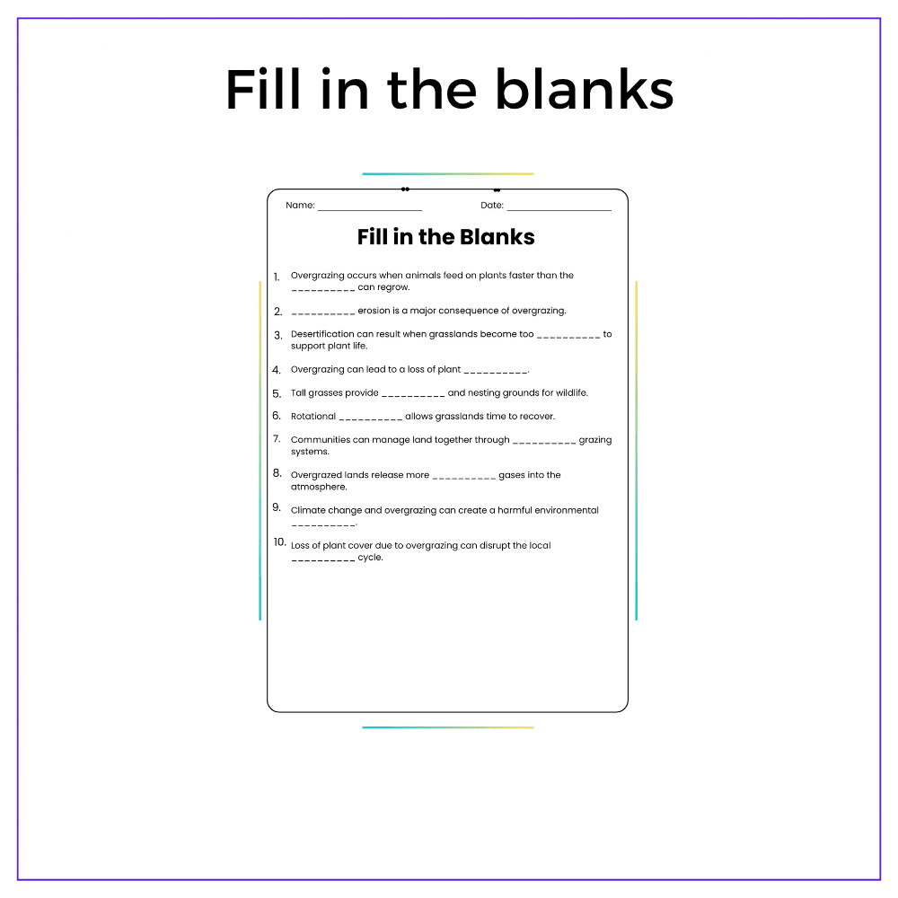 Grassland Overgrazing Worksheet - Image 4