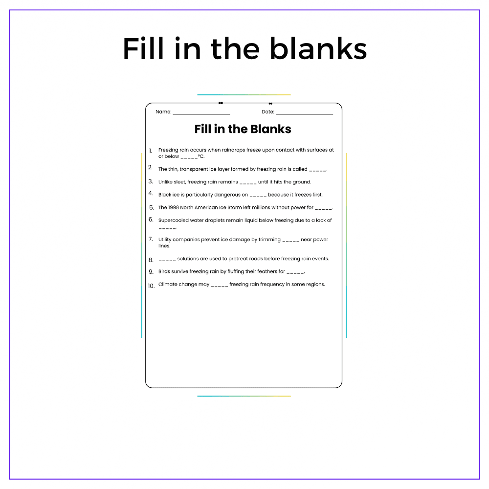 Freezing Rain Worksheet - Image 4
