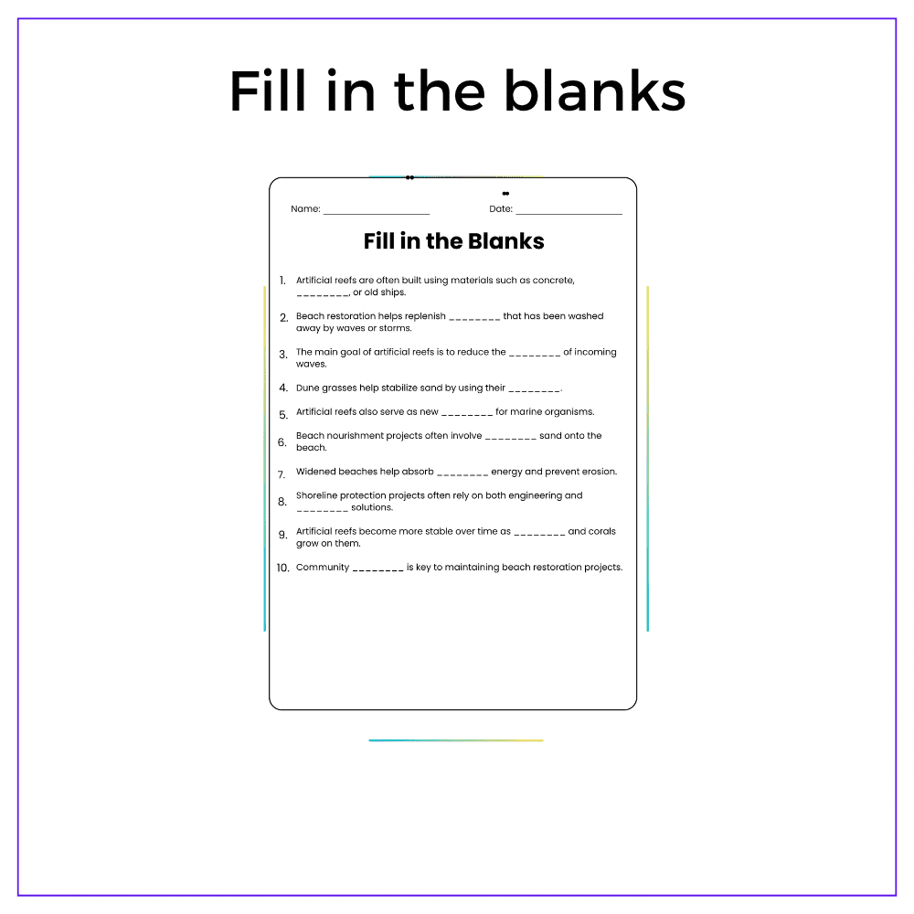 Shoreline Protection Worksheet - Image 5