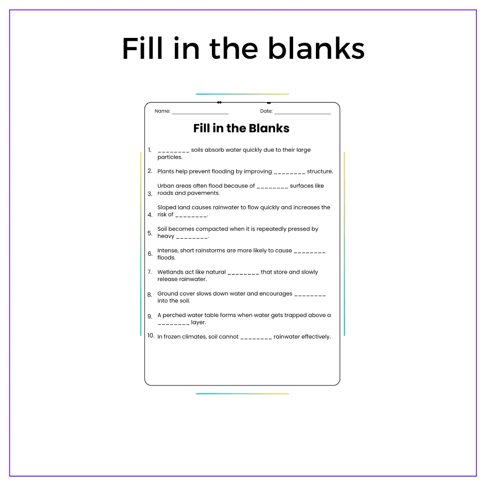 Rain & Soil Worksheet - Image 4