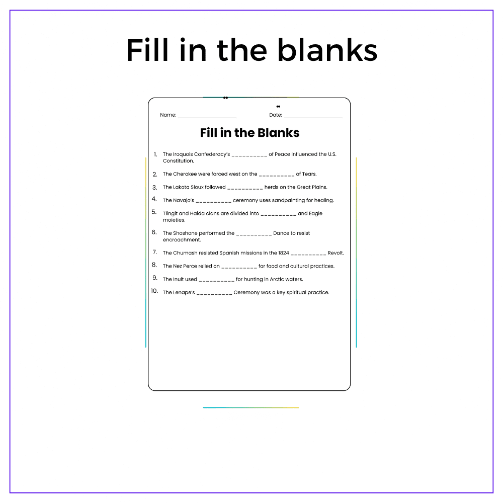 Native American Tribes Worksheet - Image 4