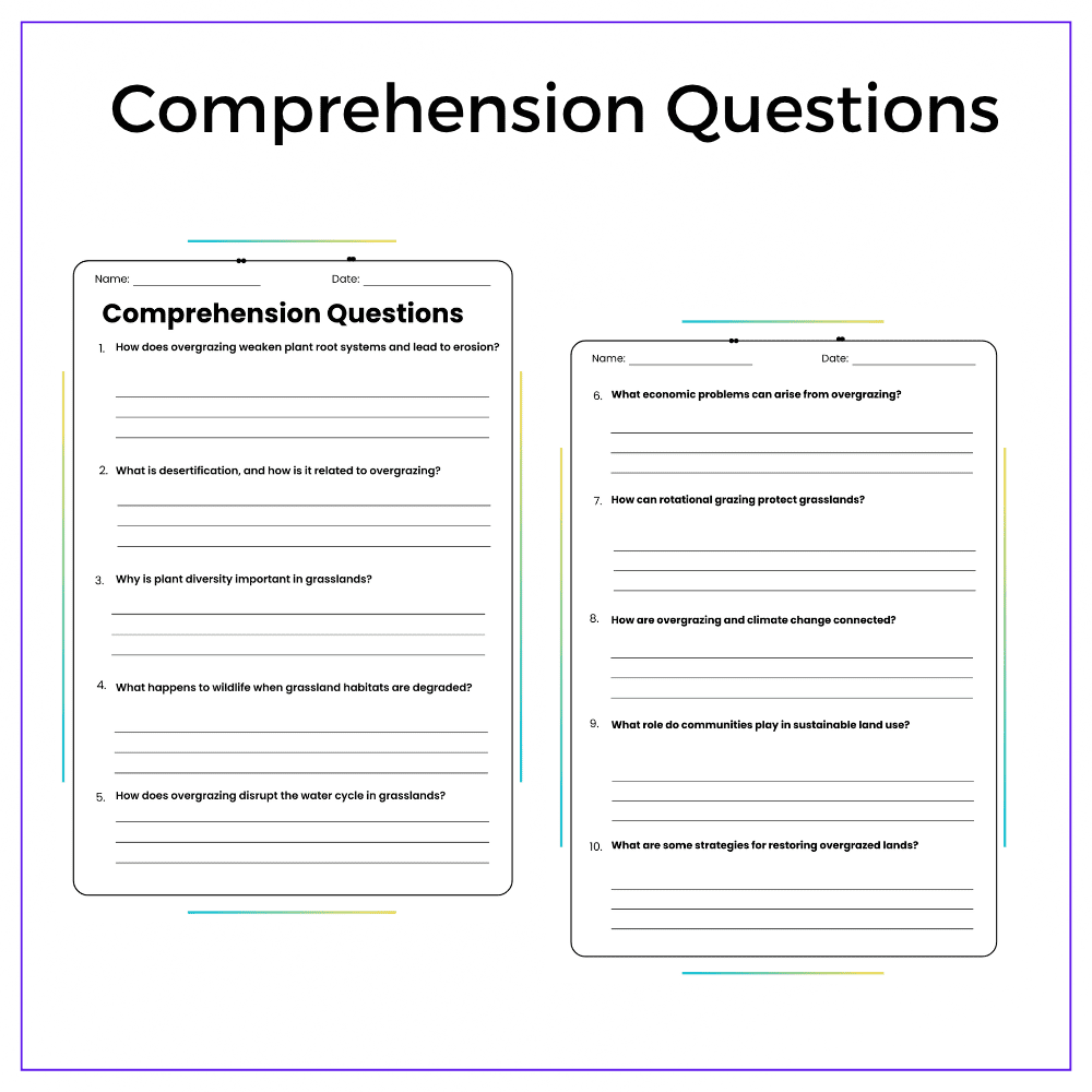 Grassland Overgrazing Worksheet - Image 5