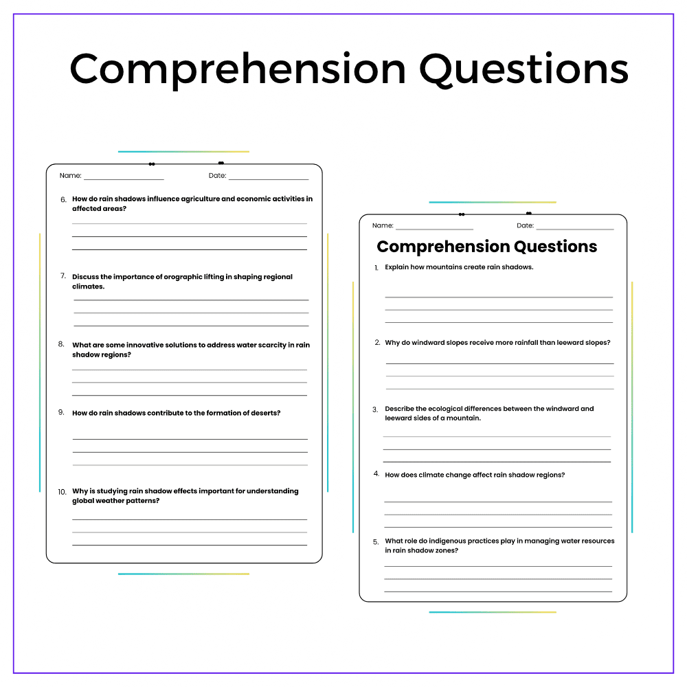 Rain Shadow Worksheet - Image 5