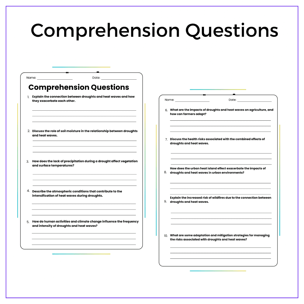 Droughts & Heat Waves Worksheet - Image 5