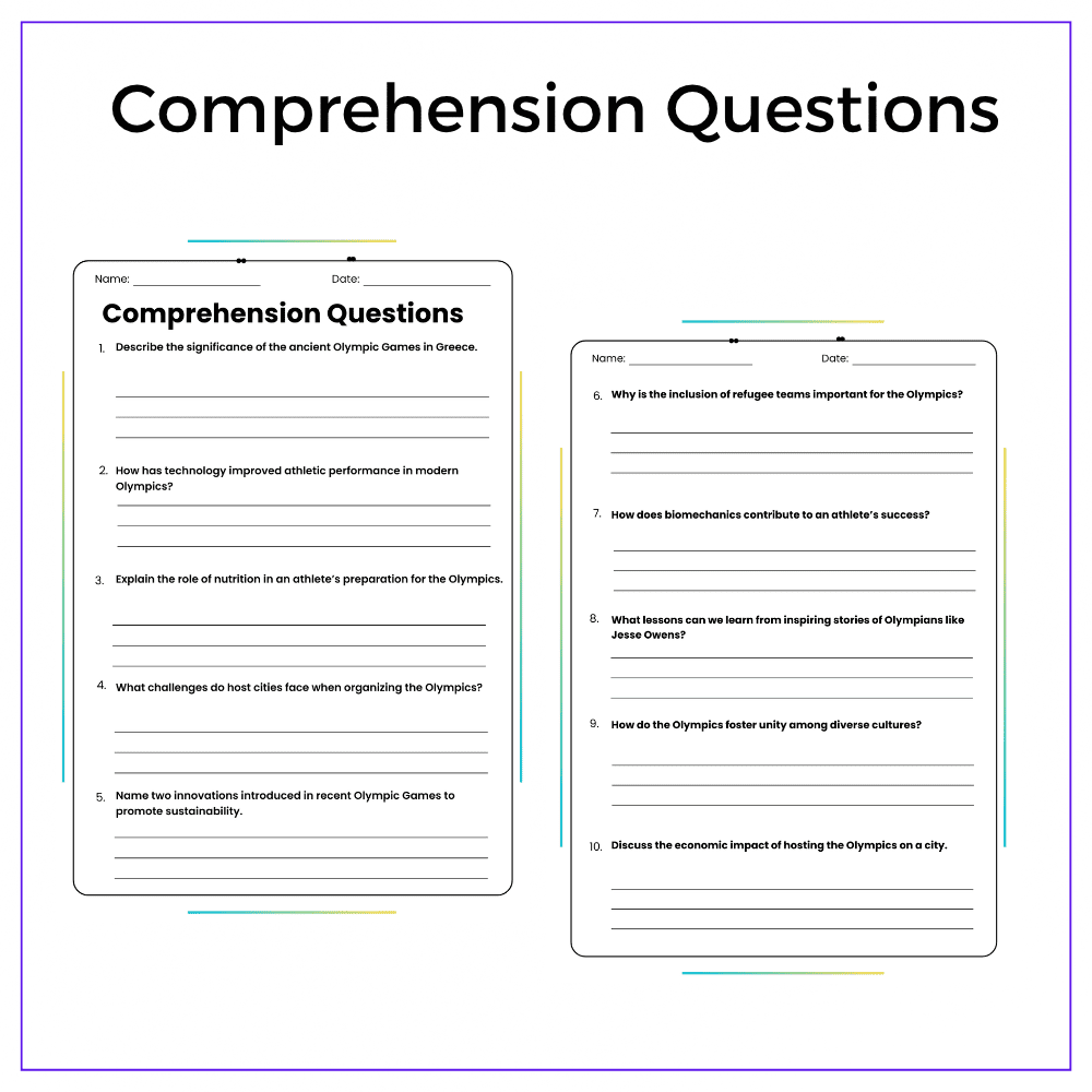 Olympic Games Science Worksheet - Image 5