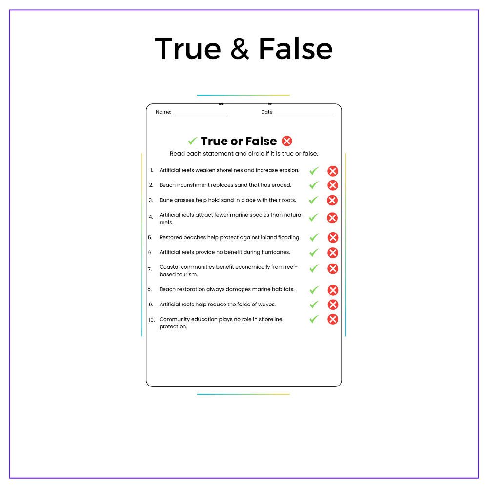 Shoreline Protection Worksheet - Image 3
