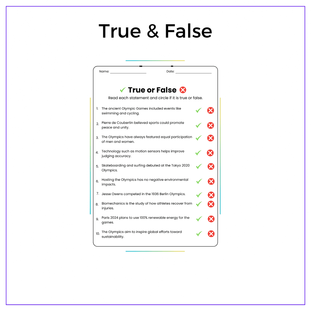 Olympic Games Science Worksheet - Image 6