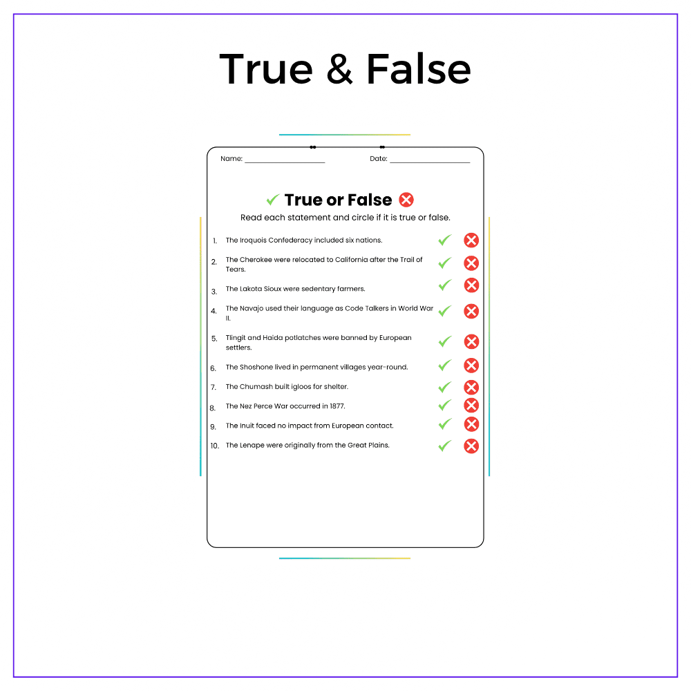 Native American Tribes Worksheet - Image 6