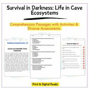 Cave Ecosystems Worksheet