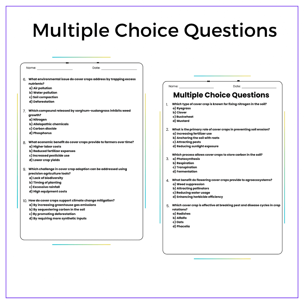 Cover Crops Worksheet - Image 6