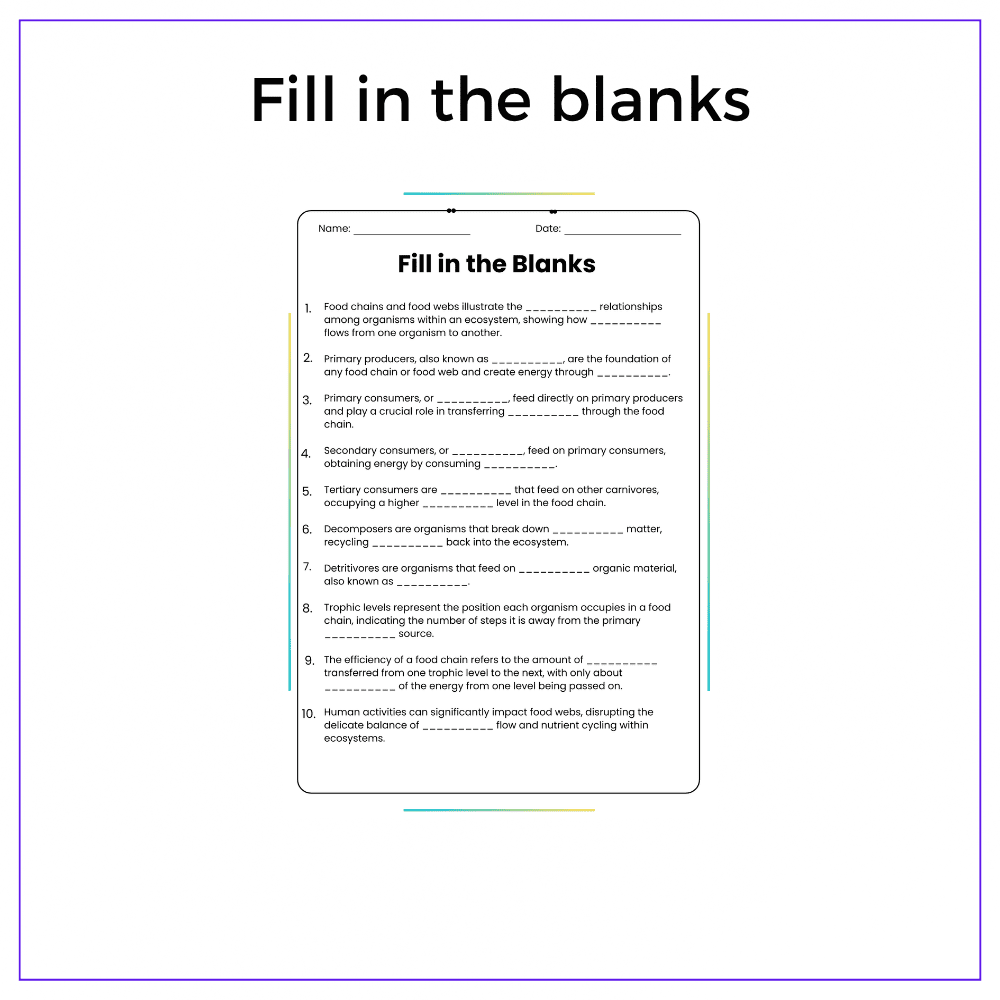 Food Chains & Webs Worksheet - Image 4