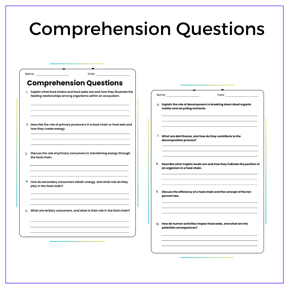 Food Chains & Webs Worksheet - Image 5