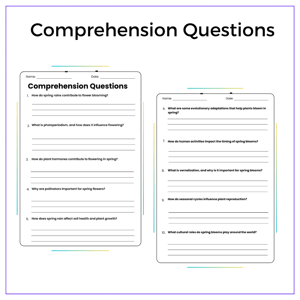 Why Flowers Bloom Worksheet - Image 5