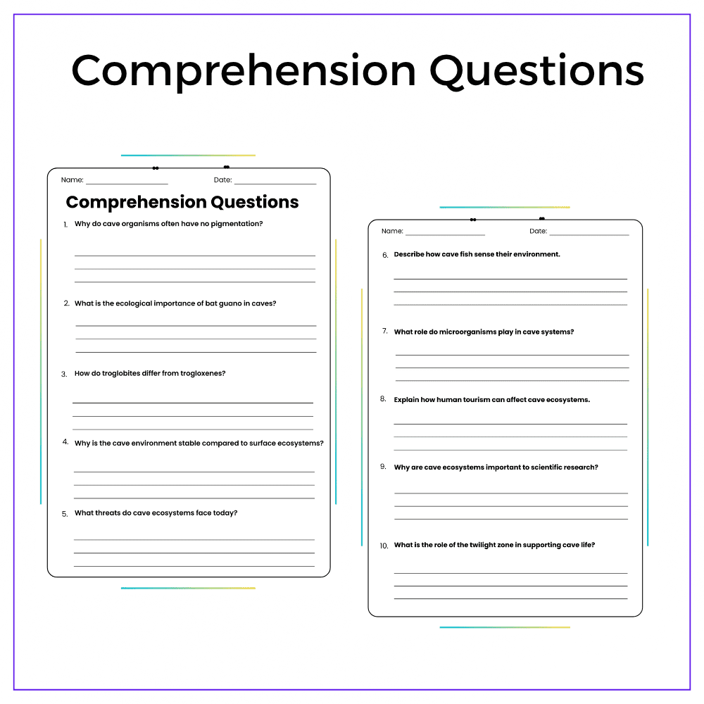 Cave Ecosystems Worksheet - Image 5
