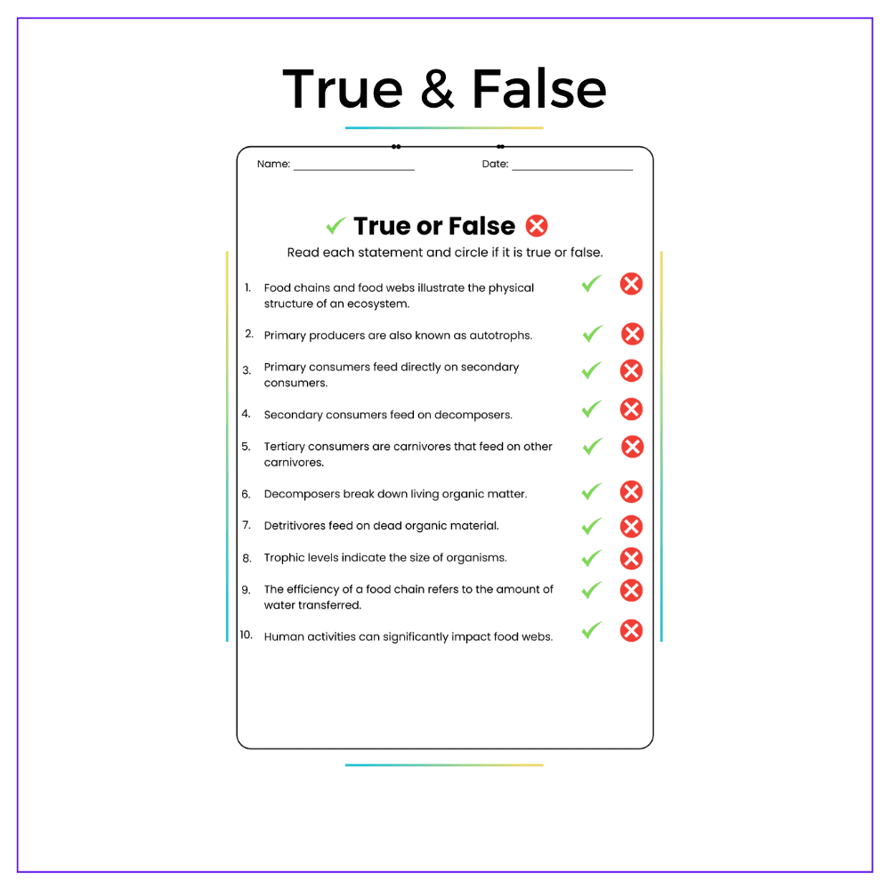 Food Chains & Webs Worksheet - Image 6