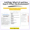 Acid Rain Worksheet