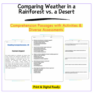 Rainforest vs. Desert Worksheet