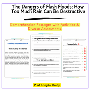 Flash Floods Worksheet