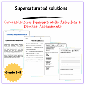 Supersaturated Solutions Worksheet