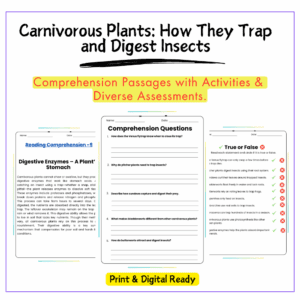 Carnivorous Plants Worksheet