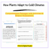 Plants in Cold Climates Worksheet