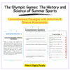 Olympic Games Science Worksheet