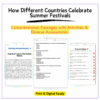Summer Festivals Worksheet