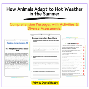 Animals in Hot Weather Worksheet