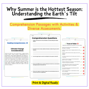 Why Summer is Hottest Worksheet