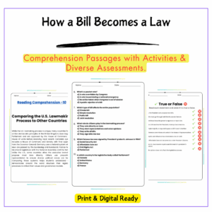 How a Bill Becomes Law Worksheet