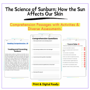 Science of Sunburn Worksheet