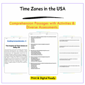U.S. Time Zones Worksheet