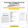 Seasonal Ecosystem Changes Worksheet