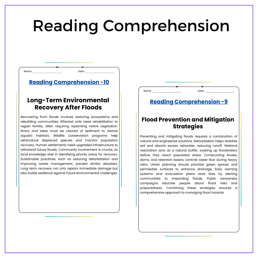 Floods & Heavy Rain Worksheet - Image 2