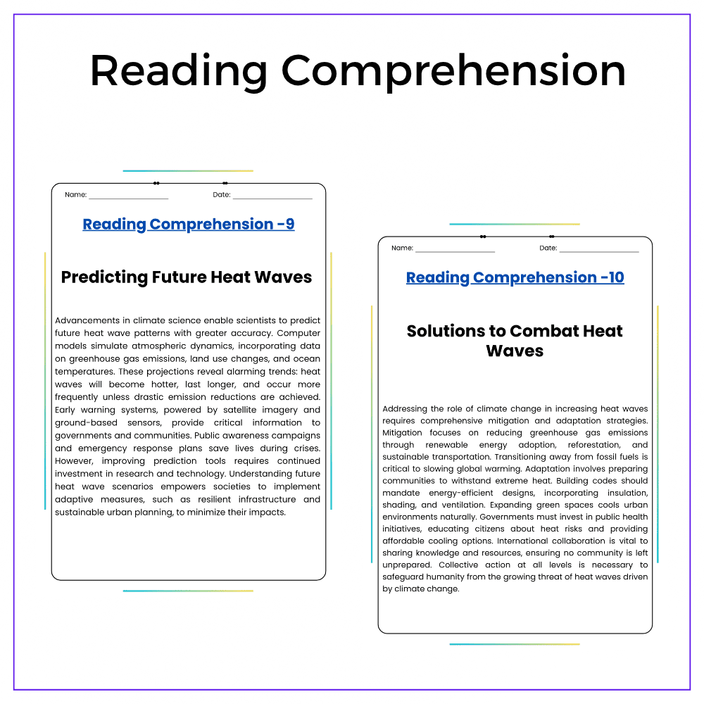 Climate Change & Heat Waves Worksheet - Image 2