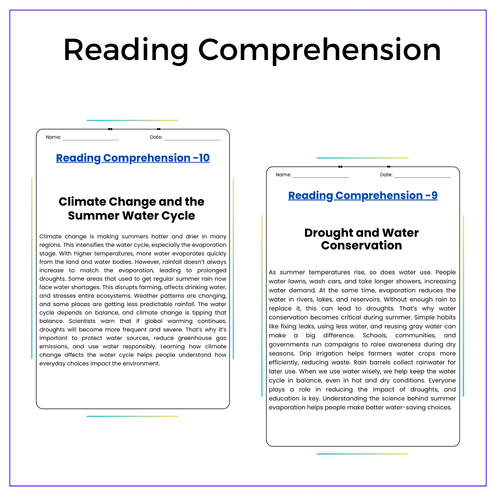 Water Cycle in Summer Worksheet - Image 2