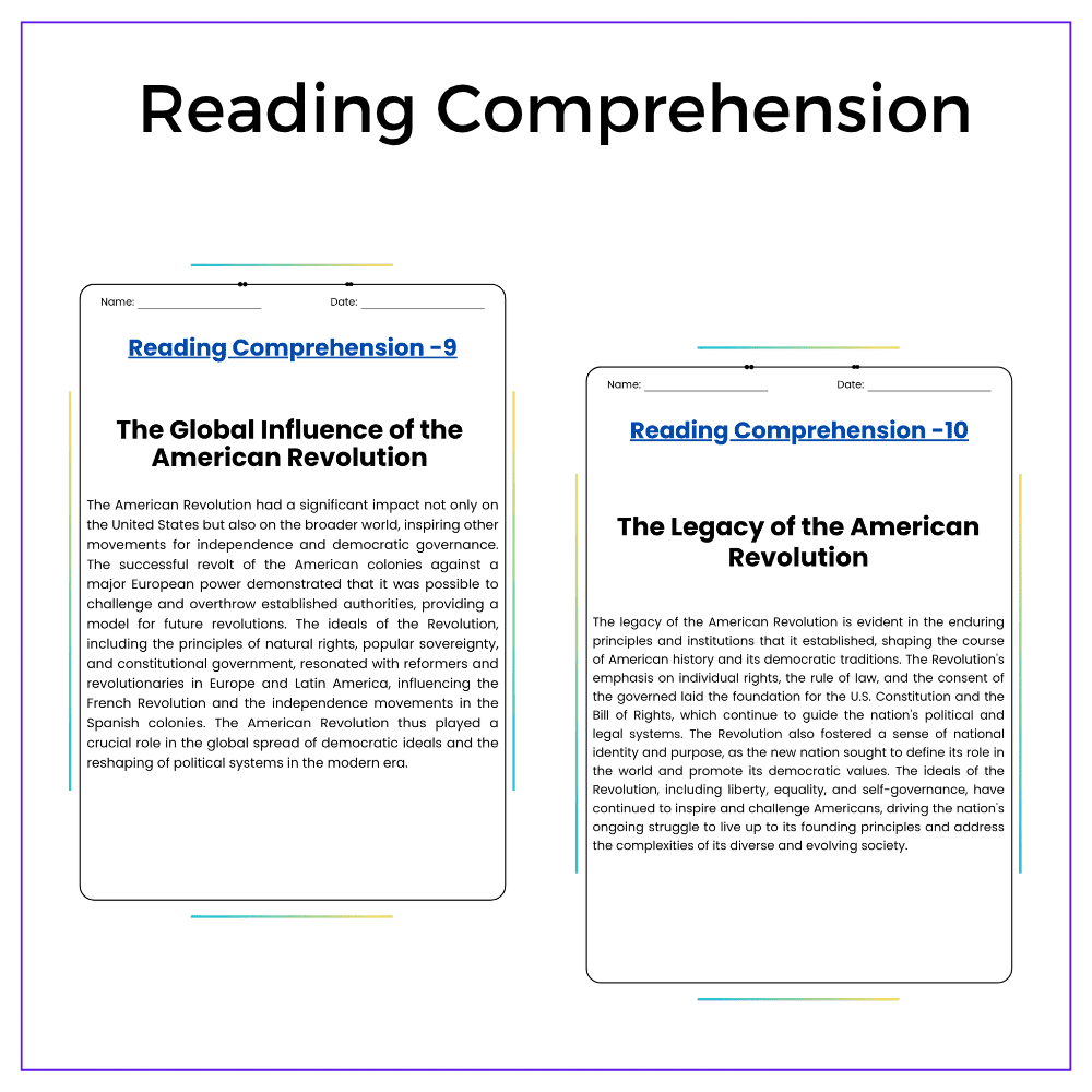 American Revolution Worksheet - Image 2
